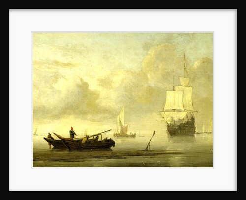 Ships near the Coast during a Calm by Willem van de Velde II