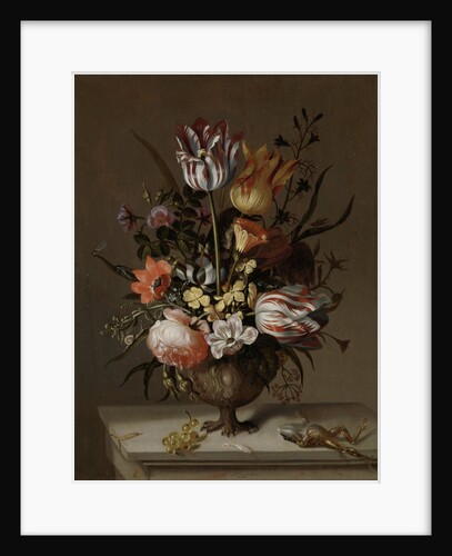 Still Life with a Vase of Flowers and a Dead Frog by Jacob Marrel