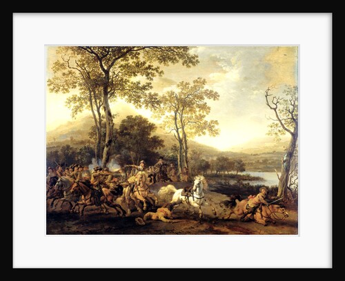Cavalry Skirmish by Abraham van Calraet