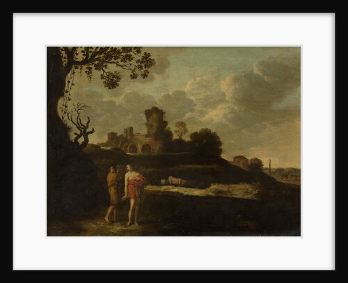 Arcadian Landscape with Shepherds and Cows by Dirck Dalens I