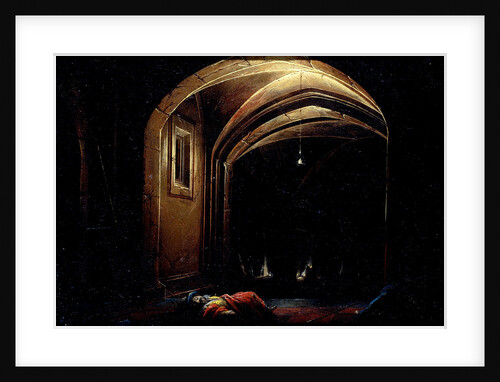 Men Sleeping in a Room with lighted Arches by Hendrik van Steenwijck I
