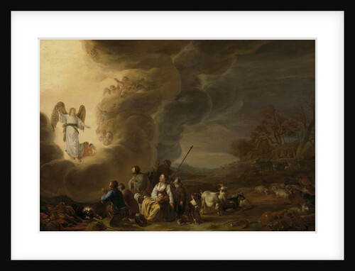 The annunciation to the shepherd by Cornelis Saftleven