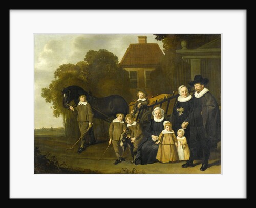 Group Portrait of the Meebeeck Cruywagen Family at the Gate of their Country Home on the Uitweg near Amsterdam by Jacob van Loo