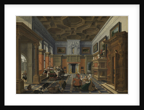 Interior with a Company, Bartholomeus van Bassen by Esaias van de Velde