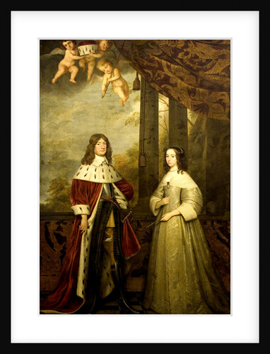 Portrait of Friedrich Wilhelm, Elector of Brandenburg, with his Wife Louise Henrietta, Countess of Nassau by Gerard van Honthorst