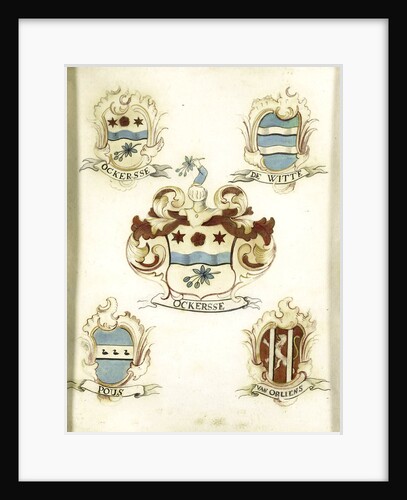 The coat of arms of a female member of the Ockersse family, married to Van Gelre and mother of Anna Digna van Gelre by Anonymous