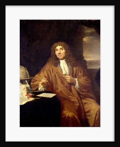 Portrait of Anthonie van Leeuwenhoek, Natural Philosopher and Zoologist in Delft, The Netherlands by Jan Verkolje I