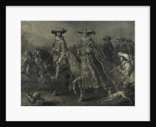 Friedrich V, Elector Palatine, King of Bohemia, and his Wife Elizabeth Stuart on Horseback, Frederick I by Adriaen Pietersz. van de Venne