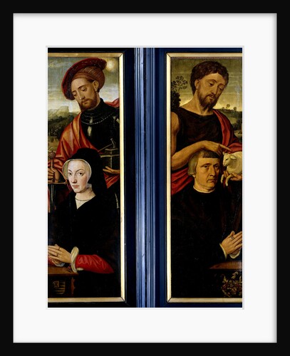 Two Wings of a Triptych with Portraits of Donors with Saints Adrian and John the Baptist by Pieter Pourbus