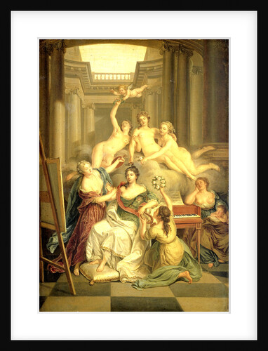 Wilhelmina of Prussia, Consort of William V, Prince of Orange, in the Temple of Arts by Benjamin Samuel Bolomey