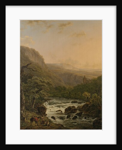 River in the Ardennes at Sunset by Henri van Assche