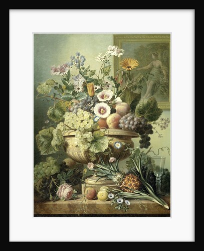 Still Life with Flowers and Fruit by Eelke Jelles Eelkema