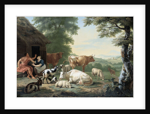 Arcadian Landscape with Shepherds and Animals by Jan van Gool
