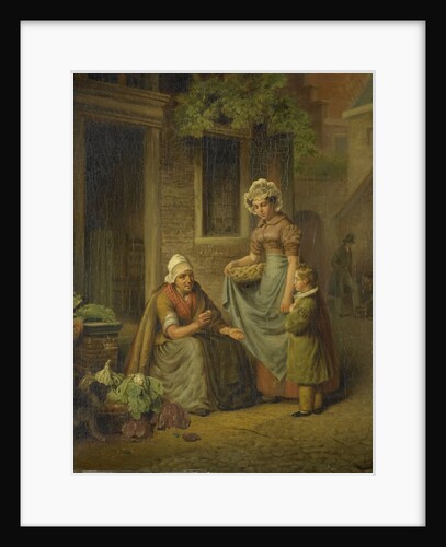 Vegetable woman by Lambertus Johannes Hansen