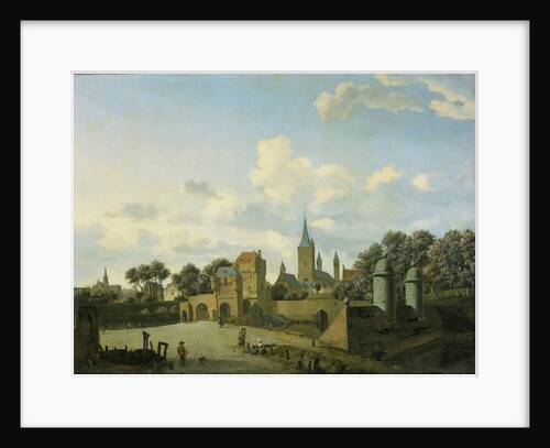 St. Severin in Cologne included in an imaginary Cityscape, Jan van der Heyden by Adriaen van de Velde