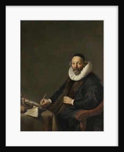 Portrait of Johannes Wttenbogaert, Jan Uytenbogaert, Remonstrant Minister in The Hague, The Netherlands by Jacob Adriaensz. Backer