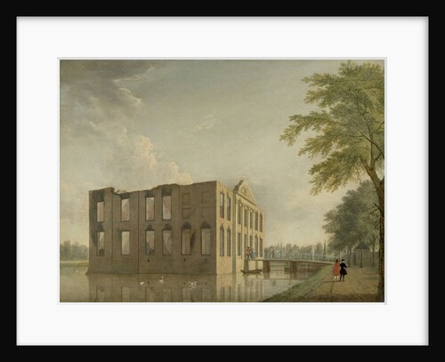 Berckenrode Castle in Heemstede after the Fire, The Netherlands by Jan ten Compe
