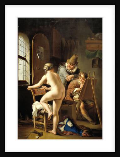 The Painter and his Model by Arnold Houbraken