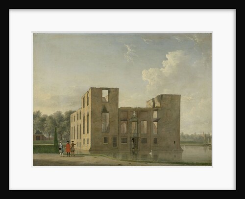 Rear View of Berckenrode Castle in Heemstede after the Fire, The Netherlands by Jan ten Compe