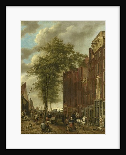Slijpsteenmarkt, Whetstone Market in Amsterdam, The Netherlands, The Slypsteenen at Amsterdam by Willem Pieter Hoevenaar
