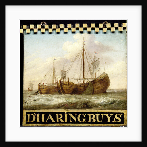 Sign, both sides painted with Herring Boats by Anonymous