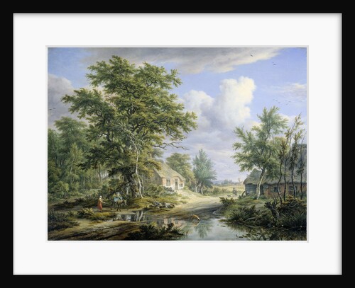 Farms at the Edge of a Forest by Egbert van Drielst