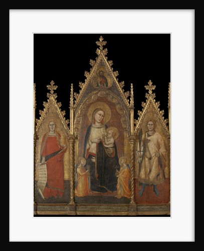 Triptych with the Virgin and Child, and Saints Mary Magdalene and Ansanus by Andrea di Cione Orcagna