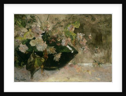 Still life with peonies by Floris Verster