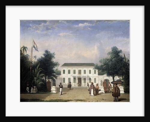 House on the Rijswijk, Batavia, Jalan Veteran Jakarta Indonesia by Ernest Alfred Hardouin
