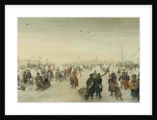 Enjoying the Ice near a Town by Hendrick Avercamp