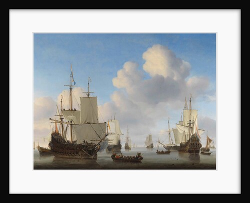 Dutch Ships in a Calm by Willem van de Velde II