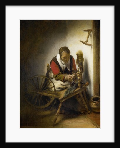 The Spinner, a Niddy-noddy Hanging on the Wall by Nicolaes Maes
