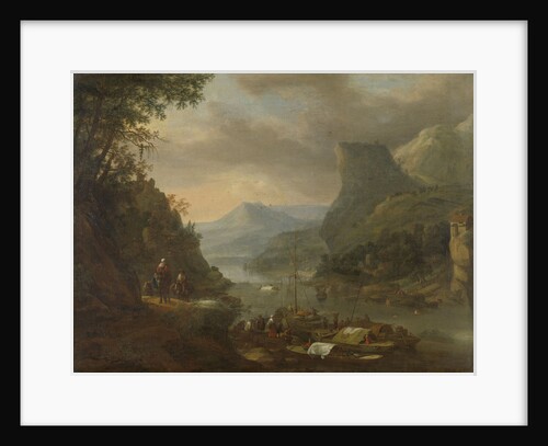 River view in a mountainous region by Herman Saftleven