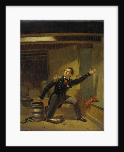 Jan van Speyk insert the fuse in the powder, 5 februari 1831 by Jacobus Schoemaker Doyer