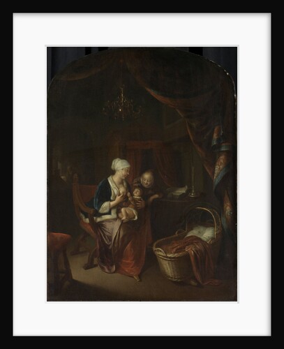A mother giving her child the breast by Domenicus van Tol
