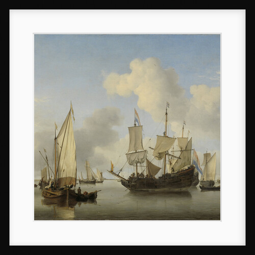 Ships at Anchor on the Coast by Willem van de Velde II