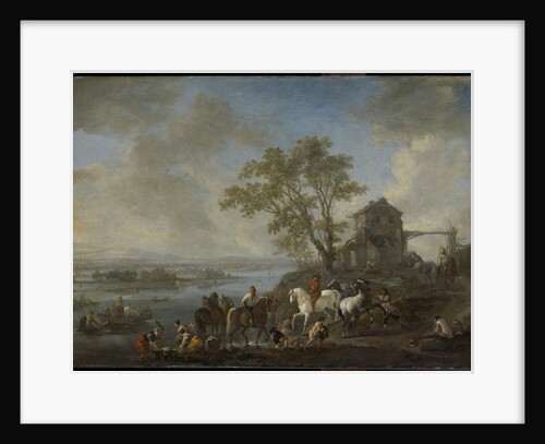 Watering Horses at a River by Philips Wouwerman