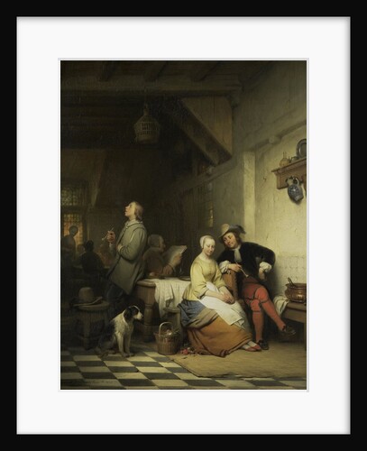 Tavern Interior with Figures in 17th-century Costume by Ferdinand De Braekeleer I