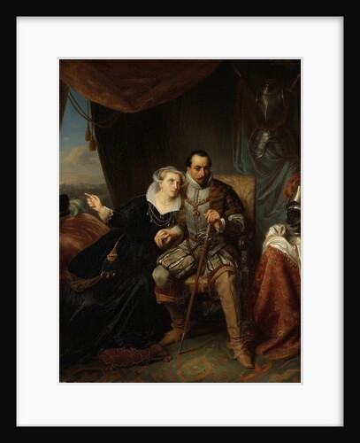 Magdalena Moons Begs her Fiancé Francisco Valdez to Postpone the Storming of Leiden another night, 1574 by Simon Opzoomer