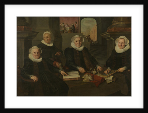 Three Regentesses and the ‘House Mother’ of the Amsterdam Lepers’ Asylum by Werner van den Valckert
