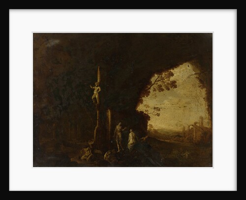 Nymphs in a Grotto with Ancient Ruins by Petrus van Hattich