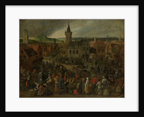 Market Day in a Flemish Town by Sebastiaan Vrancx