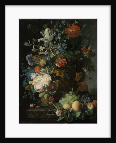 Still Life with Flowers and Fruit by Jan van Huysum
