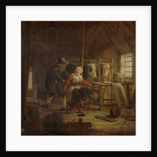 Courtship in a Stable by Govert Dircksz. Camphuysen