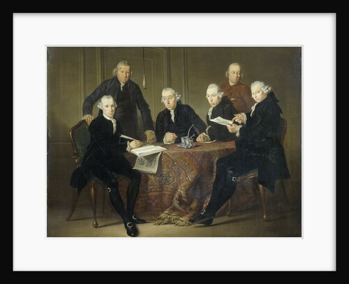 The Four Regents, the Secretary and the House Father of the Lepers' House of Amsterdam, 1773 by Jacobus Luberti Augustini