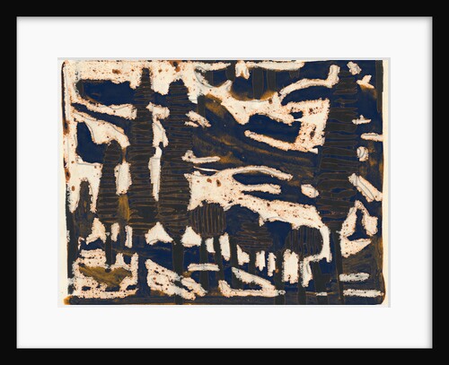 Expressionist landscape with trees and blue sky by Tania Lam