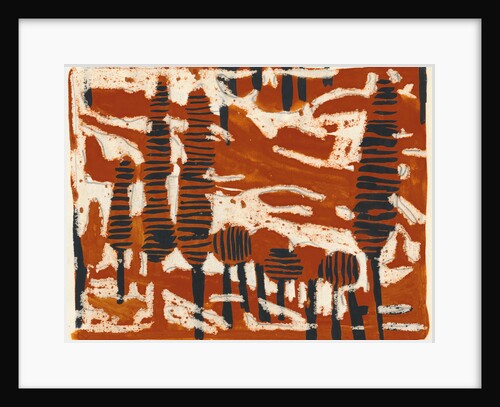 Expressionist landscape with trees and english red sky by Tania Lam