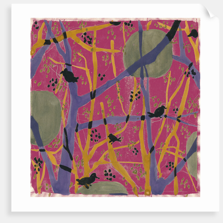 Trees and birds in my garden 5 by Anna Zaliski