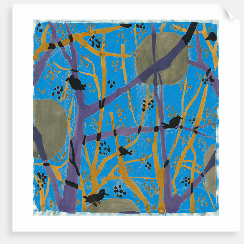 Trees and birds in my garden 6 by Anna Zaliski