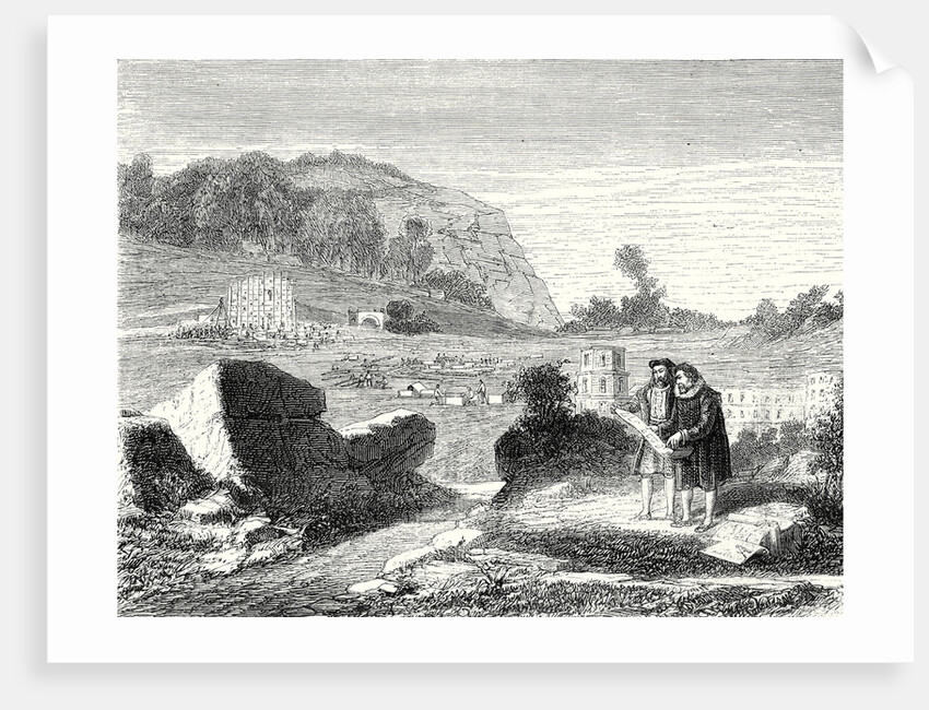 Salomon De Caus Directs the Creation of the Gardens of Heidelberg by Anonymous